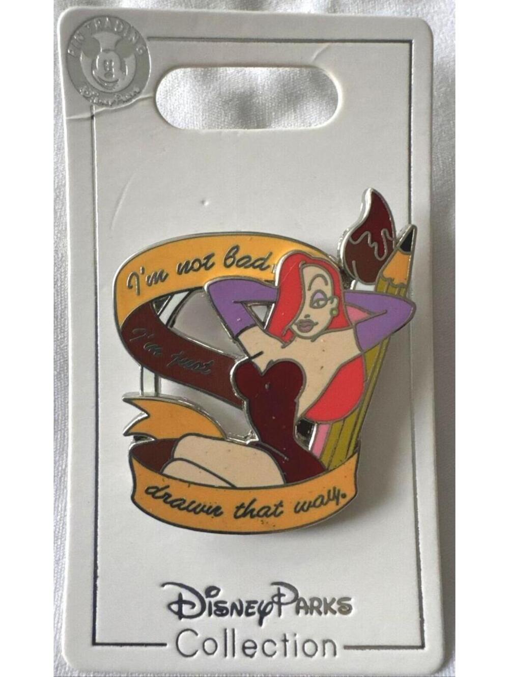 Authentic 2016 Disney JESSICA RABBIT Im not bad Im just drawn that way Pin New